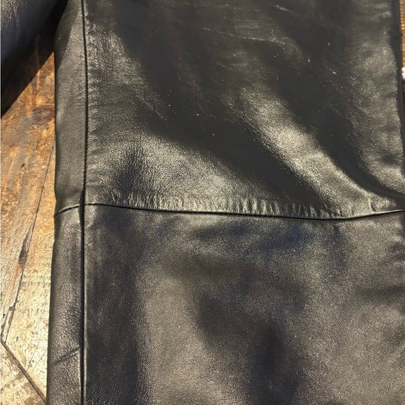 Hugo Buscati Shiny Black Leather Trousers - Picture 3 of 16